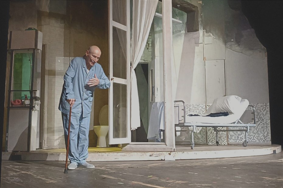 Victor Rebengiuc la finalul spectacolului Tatăl, octombrie 2024/ foto: Cultura la dubă