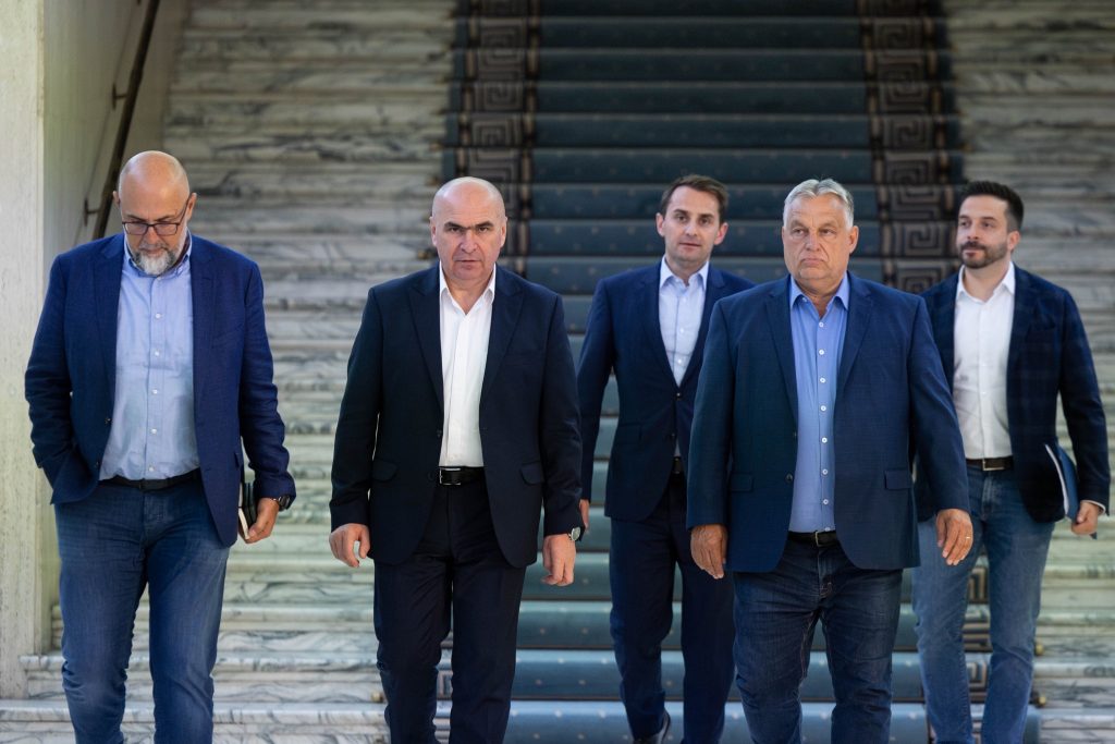 Kelemen Hunor, Ilie Bolojan și Viktor Orban/ foto: Guvernul României