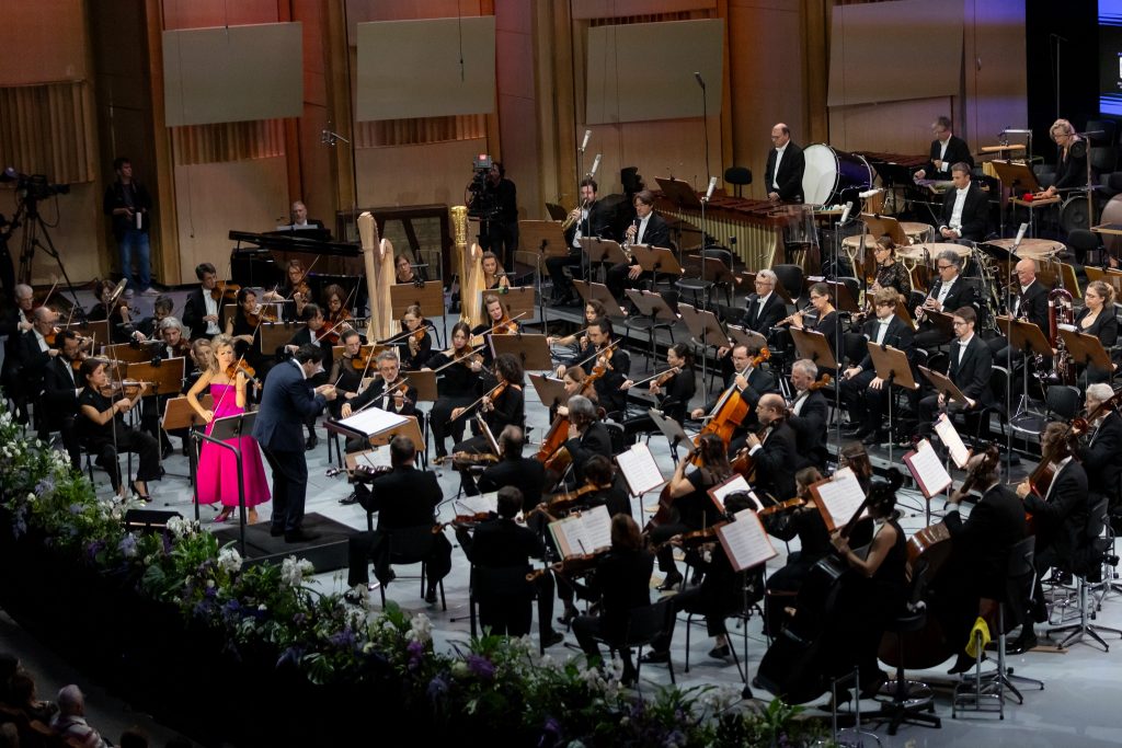 Anne-Sophie Mutter, Cristian Măcelaru și Orchestra Națională a Franței/ foto: Cristina Tănase
