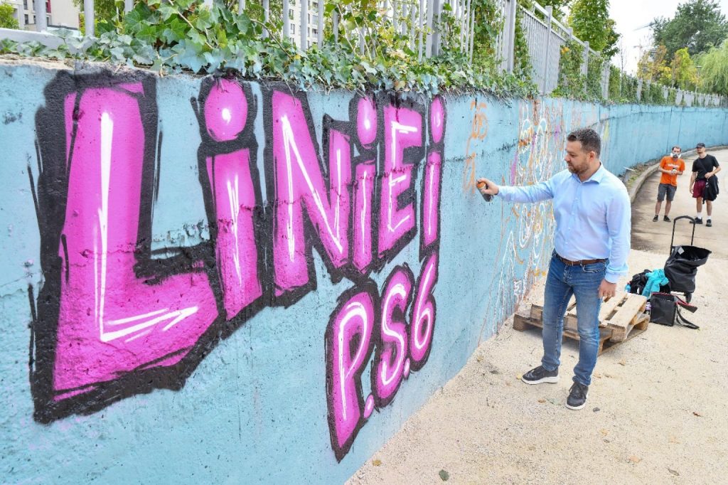 Ciprian Ciucu în Parcul Liniei din Sectorul 6/ foto: Ciprian Ciucu facebook