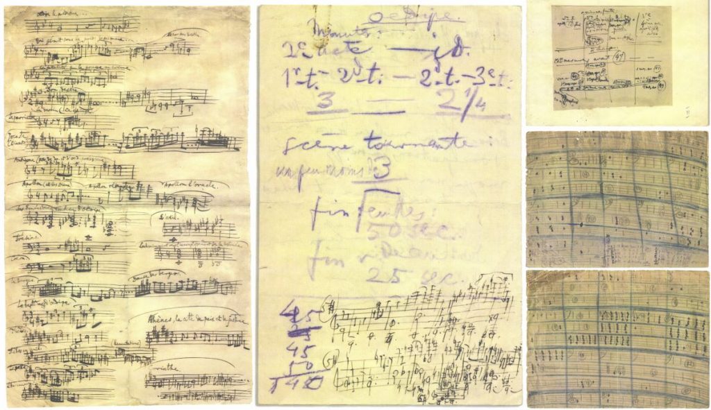 Partitura Oedipe cu 4 adnotări olografe de George Enescu/ foto: cimec.ro