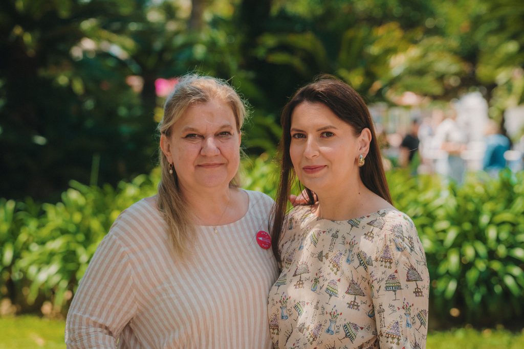 Ada Solomon, președinta boardului Academiei Europene de film, și Alexandra Tănăsescu/ foto: Nicolae Anghel pentru Jidvei